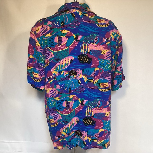 Vintage 80’s Ken Done Art to Wear womens button down shirt size large - Picture 5 of 10